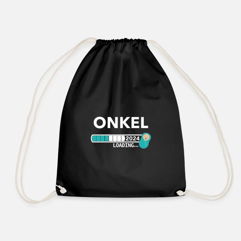 Ich werde Onkel 2023/ Werdender Onkel 2023 - Turnbeutel - Schwarz