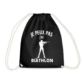 Je peux j´ai Biathlon - Sac de sport léger - noir - Devant