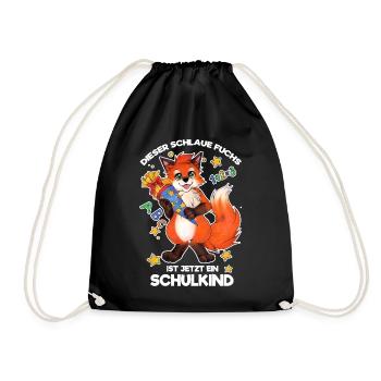 Dieser Schlaue Fuchs ist jetzt ein Schulkind - Turnbeutel - Schwarz - Vorne