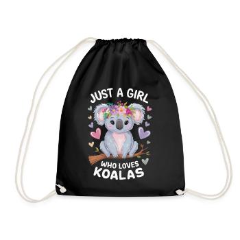 Koala Koala Koala Bear Animal - Drawstring Bag - black - Front