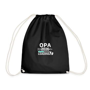 Opa 2026 Babyfüsse - Turnbeutel - Schwarz - Vorne