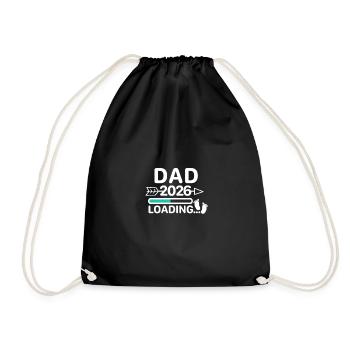 Dad 2026 Babyfüße - Turnbeutel - Schwarz - Vorne