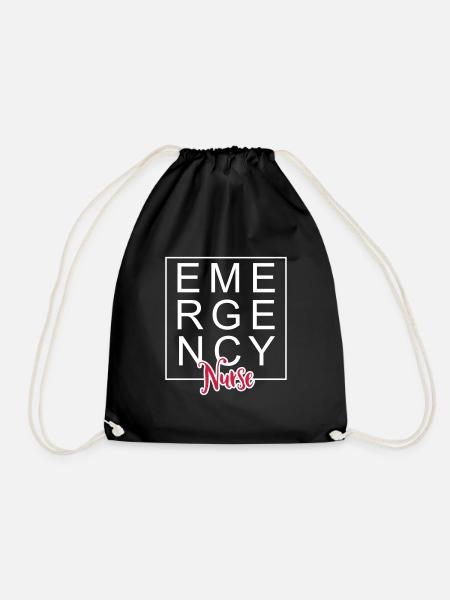 Krankenschwester - Turnbeutel - Schwarz