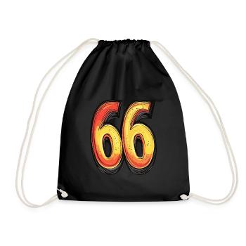 66 Number Comic - Drawstring Bag - black - Front