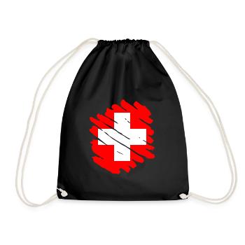 Drapeau de la Suisse Vintage Cross Used Look Suisse - Sac de sport léger - noir - Devant