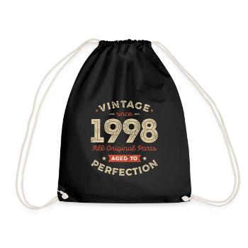 Vintage 1998 All Original Parts - Drawstring Bag - black - Front