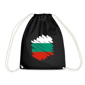 Bulgarien Flagge Bulgarische Fahne Goldstrand - Turnbeutel - Schwarz - Vorne