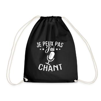 Je peux pas j ai chant - Sac de sport léger - noir - Devant