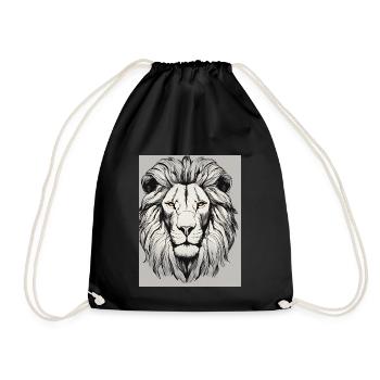 le lion - Sac de sport léger - noir - Devant