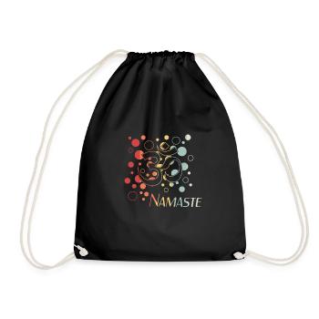 Namaste Yoga - Turnbeutel - Schwarz - Vorne