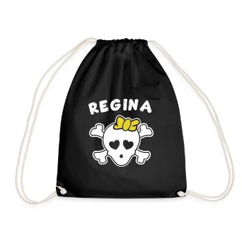Pirate Regina Design for Girls and Women - Drawstring Bag - black - Front