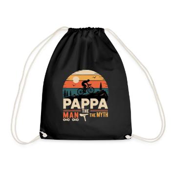 Pappa cycliste la fégende vélo vélo vélo - Drawstring Bag - black - Front