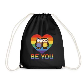 Be You and be Proud #Owls Gay Pride - Sac de sport léger - noir - Devant