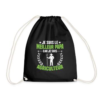 Je suis le meilleur papa car je suis Agriculteur - Sac de sport léger - noir - Devant