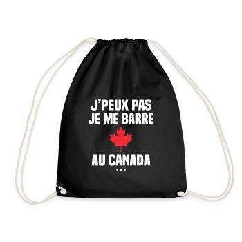 Je peux pas je me barre au Canada - Sac de sport léger - noir - Devant
