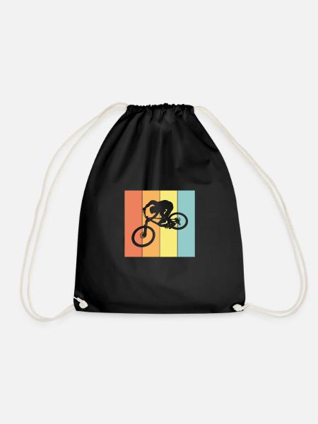 Biker MIT Biken - Turnbeutel - Schwarz