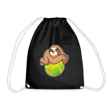 Softball Softball Players - Drawstring Bag - black - Front