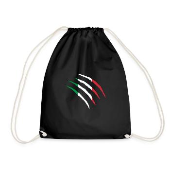 Italien Italy - Turnbeutel - Schwarz - Vorne