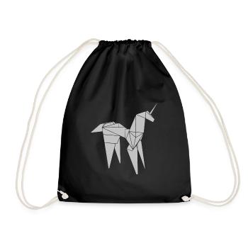 Origami Einhorn - Blade Runner - Turnbeutel - Schwarz - Vorne