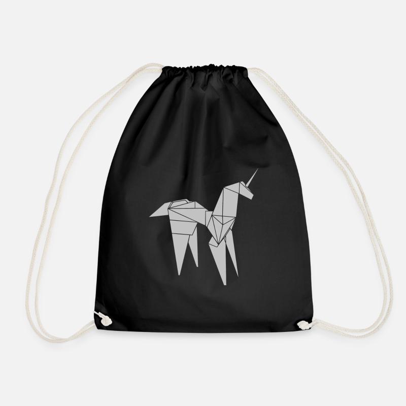 Origami Unicorn - Blade Runner - Drawstring Bag - black