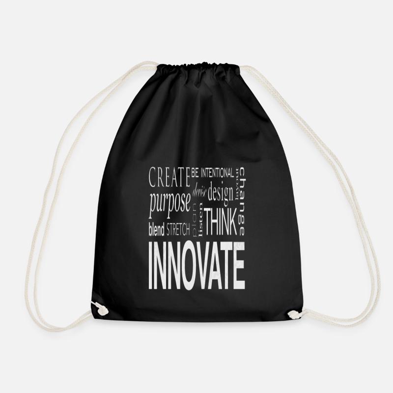 Create Design Innovate - Drawstring Bag - black