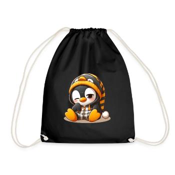 Pingouin fatigué - Sac de sport léger - noir - Devant