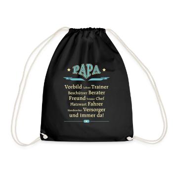 BD - Papa Vorbild Trainer Berater Freund Chef - Turnbeutel - Schwarz - Vorne