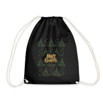 Forêt joyeux noel - Sac de sport léger - noir - Devant
