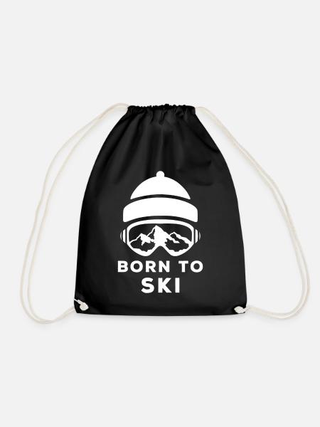 Skifahrer - Turnbeutel - Schwarz