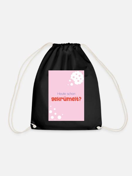 Crumbled today? - Drawstring Bag - black