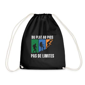 Du plat au pics, pas de limites - Sac de sport léger - noir - Devant