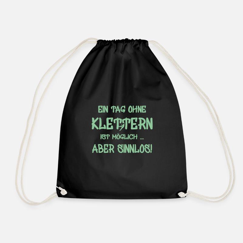 Kletterer Boulderer klettern bouldern - Turnbeutel - Schwarz
