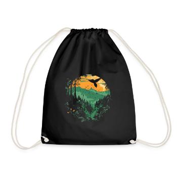 hummingbird, bird, nature, animals, wilderness, nectar - Drawstring Bag - black - Front