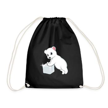 L’ours polaire sur le glaçon - Sac de sport léger - noir - Devant