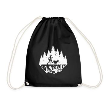 Canicross Cross Country Dog Canicross Runner - Drawstring Bag - black - Front
