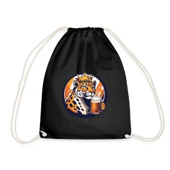 Bière léopard - Sac de sport léger - noir - Devant