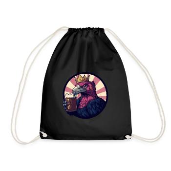Harpy Bird Beer - Drawstring Bag - black - Front
