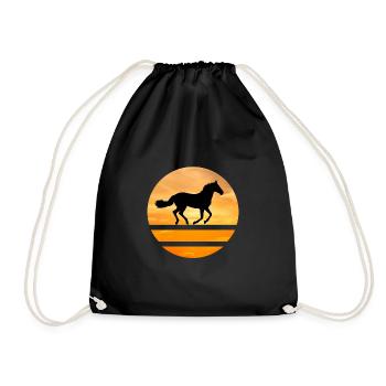 Cheval cercle - Sac de sport léger - noir - Devant