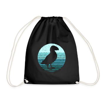 Papageientaucher Puffin Papageitaucher - Turnbeutel - Schwarz - Vorne