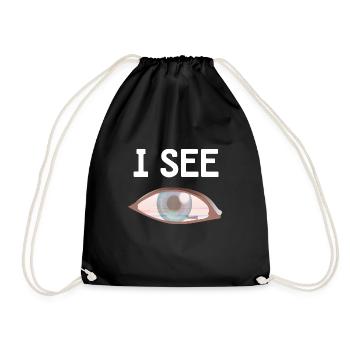 Oeil avec la mer - I Lake - Sac de sport léger - noir - Devant