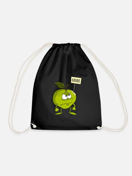 Apfel oder Banane? - Turnbeutel - Schwarz
