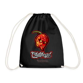 Chili Design Chilihead - Turnbeutel - Schwarz - Vorne