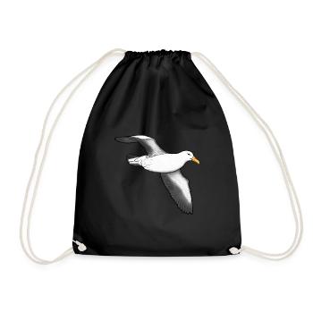 Albatross flying - Drawstring Bag - black - Front