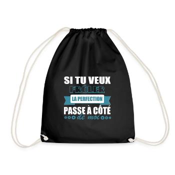 Citations drôles • Si tu veux Frôler la Perfection - Sac de sport léger - noir - Devant