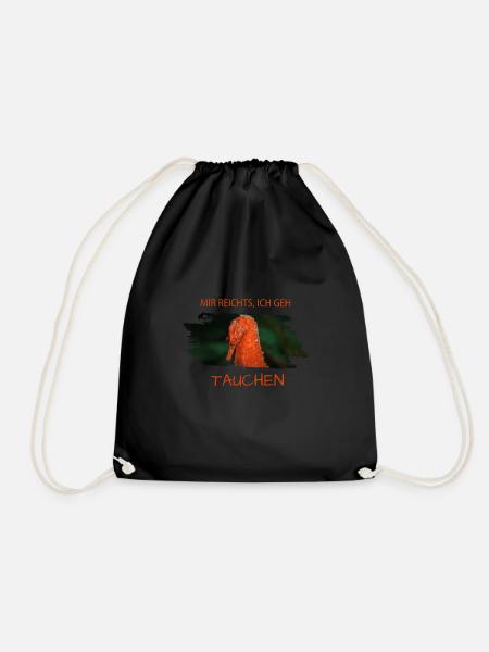 Tauchen Diving Seahorse Seepferdchen - Turnbeutel - Schwarz