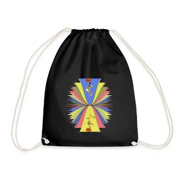 Rose design motif artistique i harmonieux - Sac de sport léger - noir - Devant