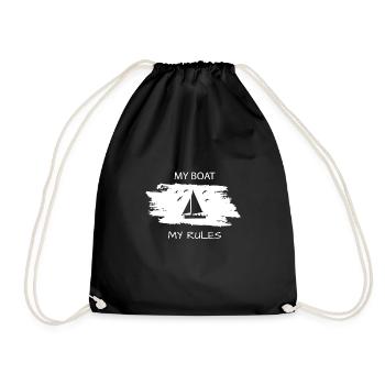 Segeln, Spruch für Segler, Sailing Design - Turnbeutel - Schwarz - Vorne