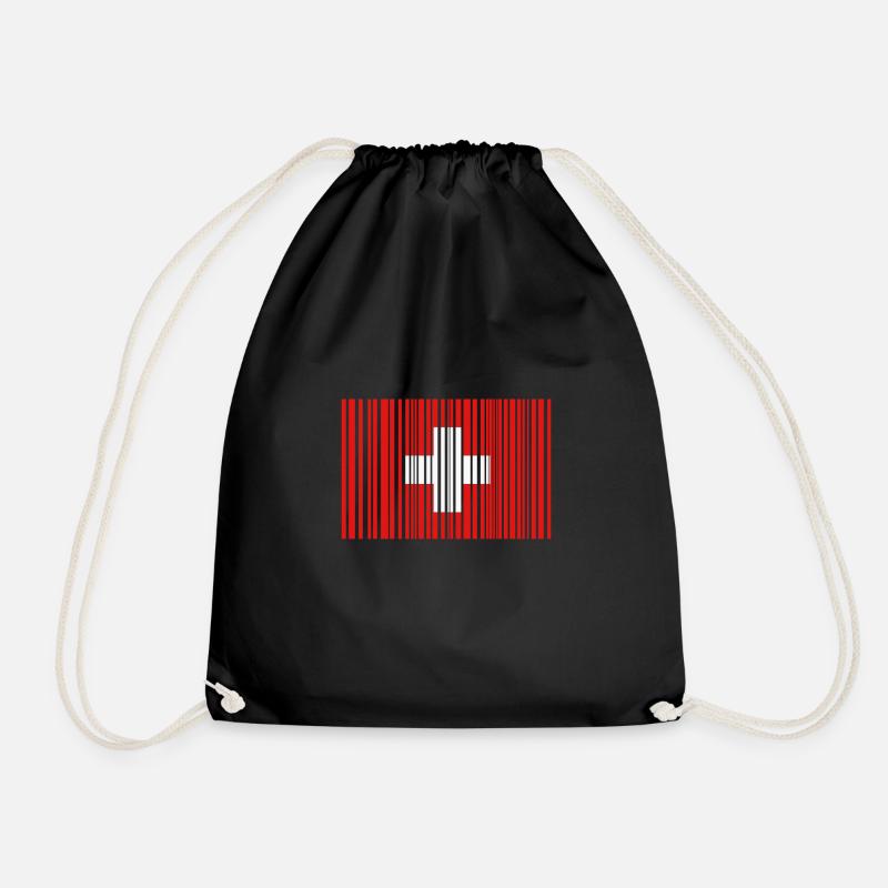 Schweiz Swiss - Turnbeutel - Schwarz