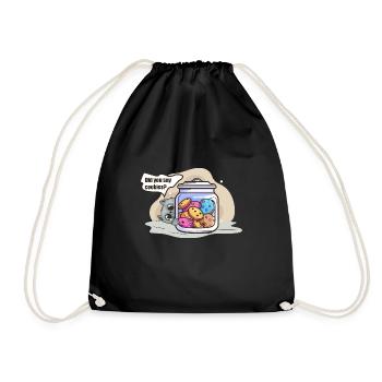 Cat & Biscuits: A Perfect Duo - Drawstring Bag - black - Front