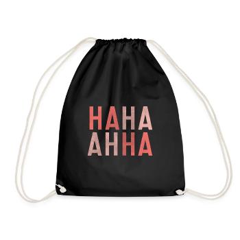 Hahahaha drôle blague drôle rire meme joke lol - Sac de sport léger - noir - Devant